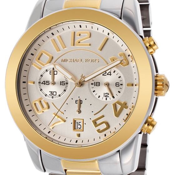Michael Kors two tone Mercer Chronograph Watch